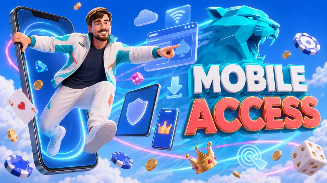 Mobile access to Mr Beast Casino on Android and iPhone